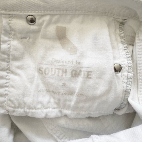 Adriano Goldschmied The Stevie Cuff Slim Straight Cuffed White Jean Mid-rise 26 - Picture 5 of 9